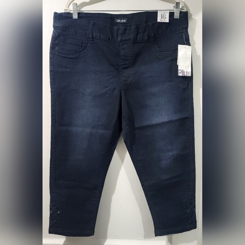 👖🌸Dark Blue Women's Cropped Jeans